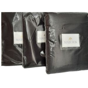 Matouk Thea 100% Linen King Duvet Cover and 2 King Shams Anthracite